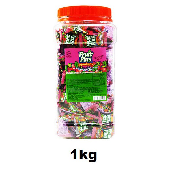 1kg (350pcs) Fruit Plus Strawberry Candy Sweets (LOCAL READY STOCKS ...