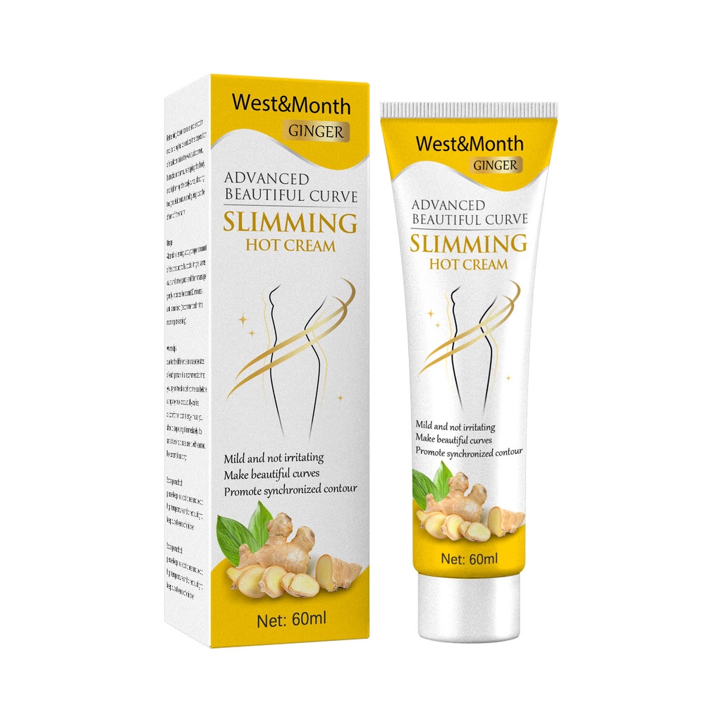 Ginger Hot Cream,Body Slimming Fat Burning Cream,Weight Loss Anti-Cellulite Slimming Cream Gel 60ml