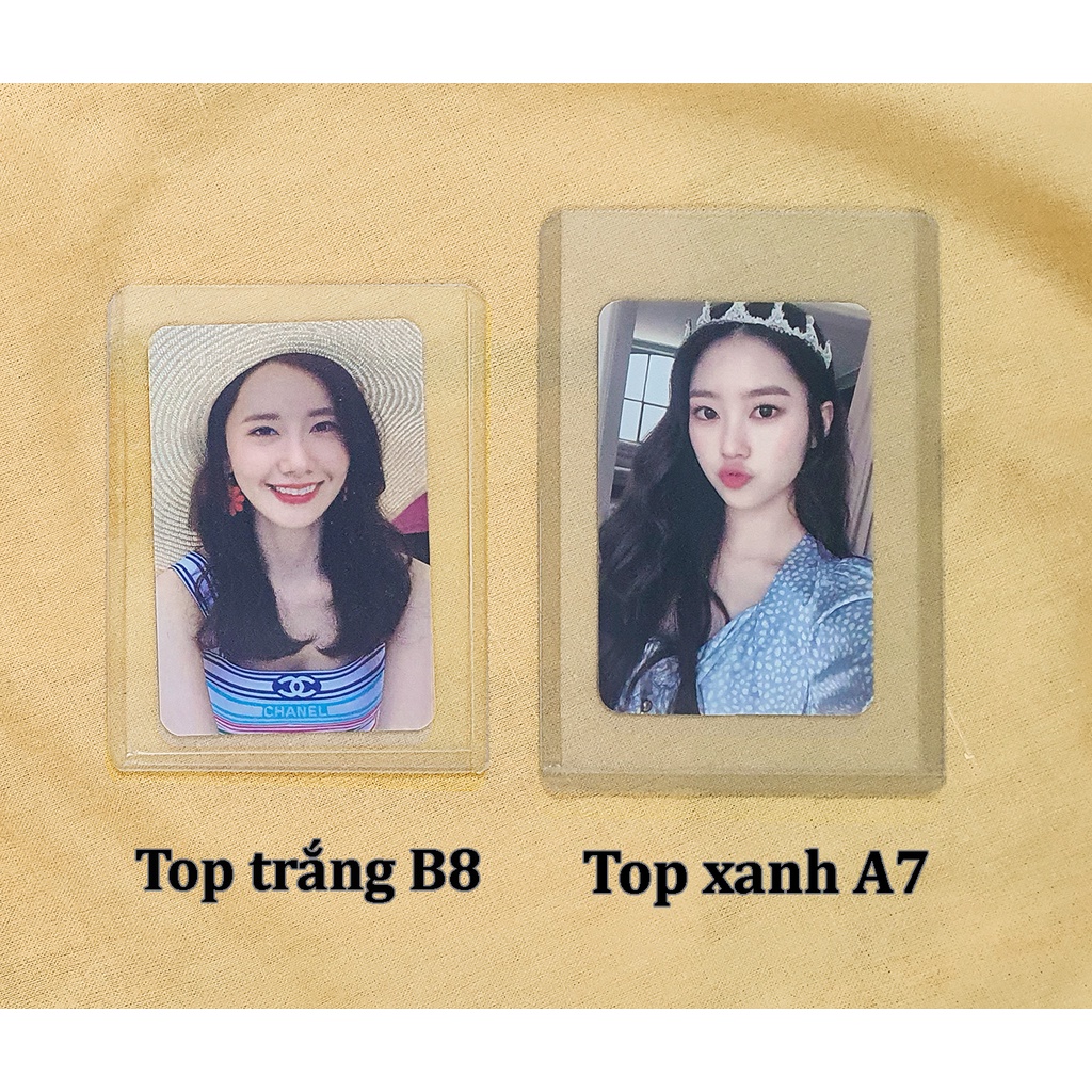 White toploader for protecing Kpop photocards size B8 and A7 Yugioh NCT