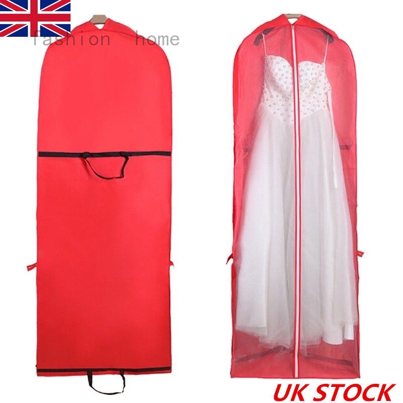 Uk Garment Dress Cover Long Bridal Wedding Dresses Zip Clothes
