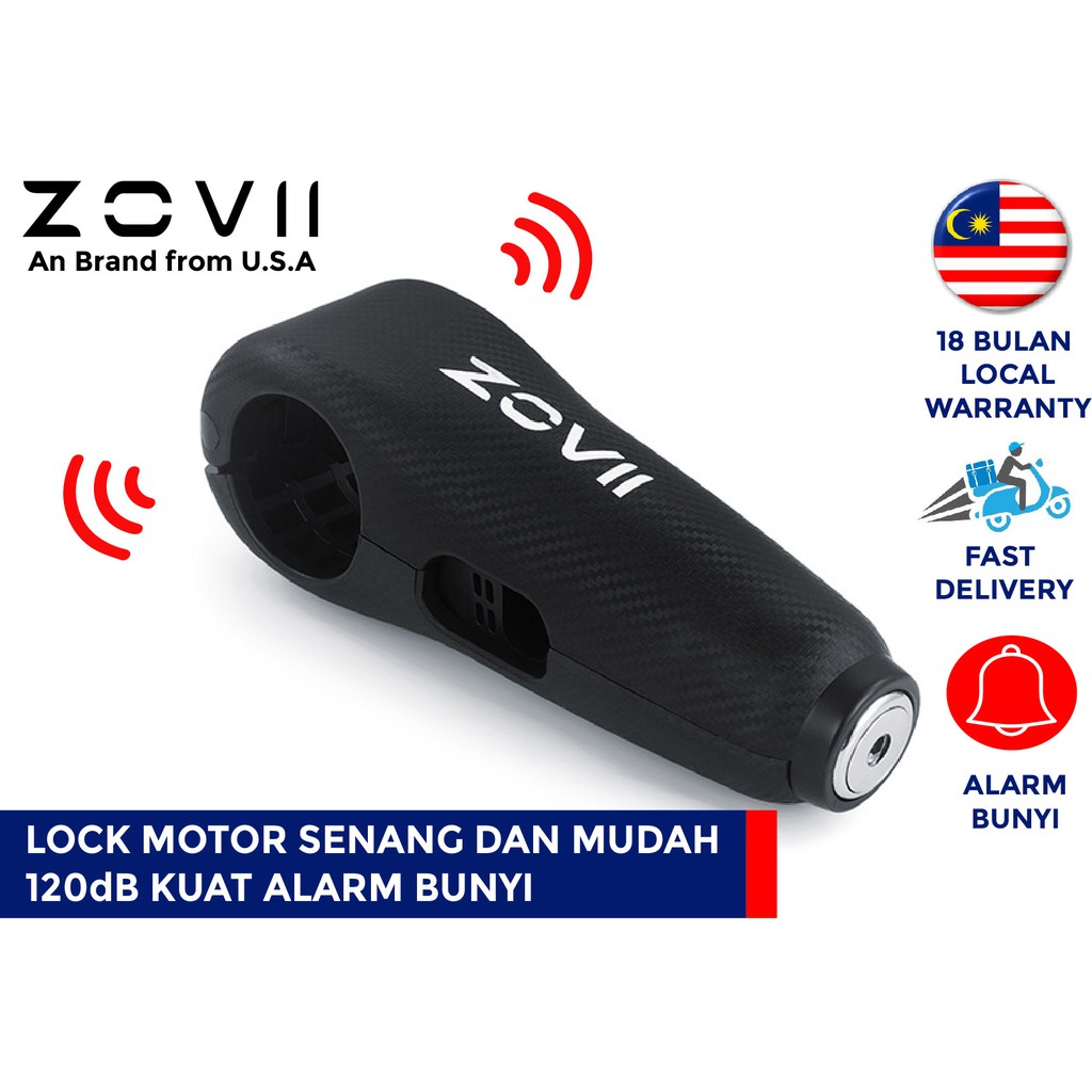 Zovii ZK6 Disc Lock Anti Theft Stainless Steel Lock with 6mm Lock Pin for Motorcycle Bicycle Bike Scooter 