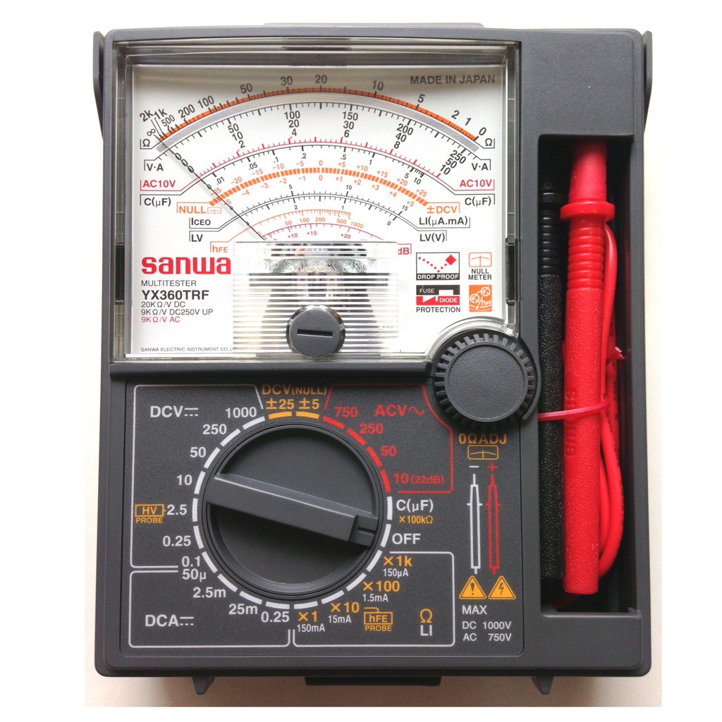SANWA YX360TRF ANALOGUE MULTIMETER MADE IN JAPAN 0.25A DC 1000V DC 750V AC Shopee Malaysia