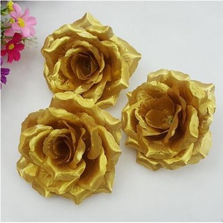 gold artificial roses