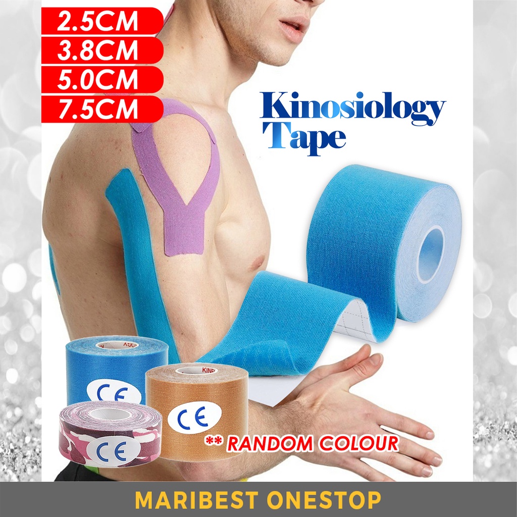 Kinesiology Tape Sport Elastic Physio Strapping Muscle Tape Pain Care Kinesio (Random colour)