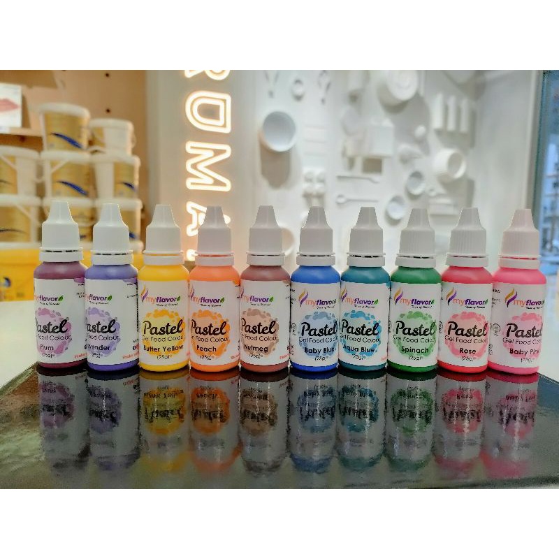 Myflavor Pastel Gel Food Color 25g Shopee Malaysia
