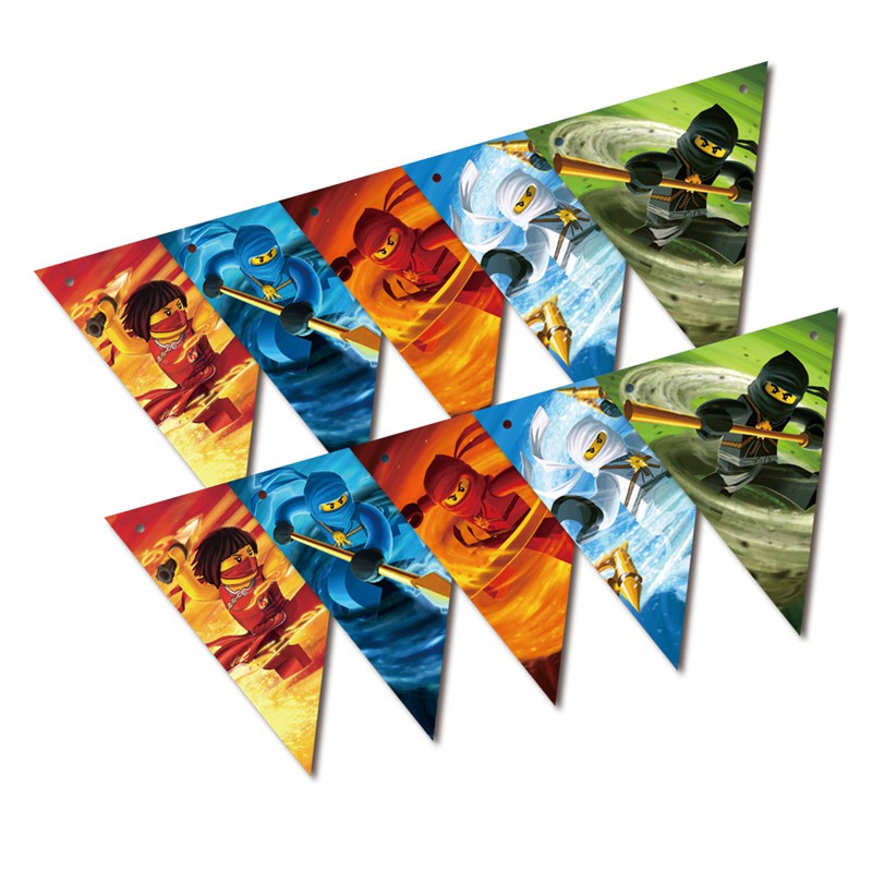 1pcs Ninjago Theme Party Flags "HAPPY BIRTHDAY" Decoration Banner Bunting 