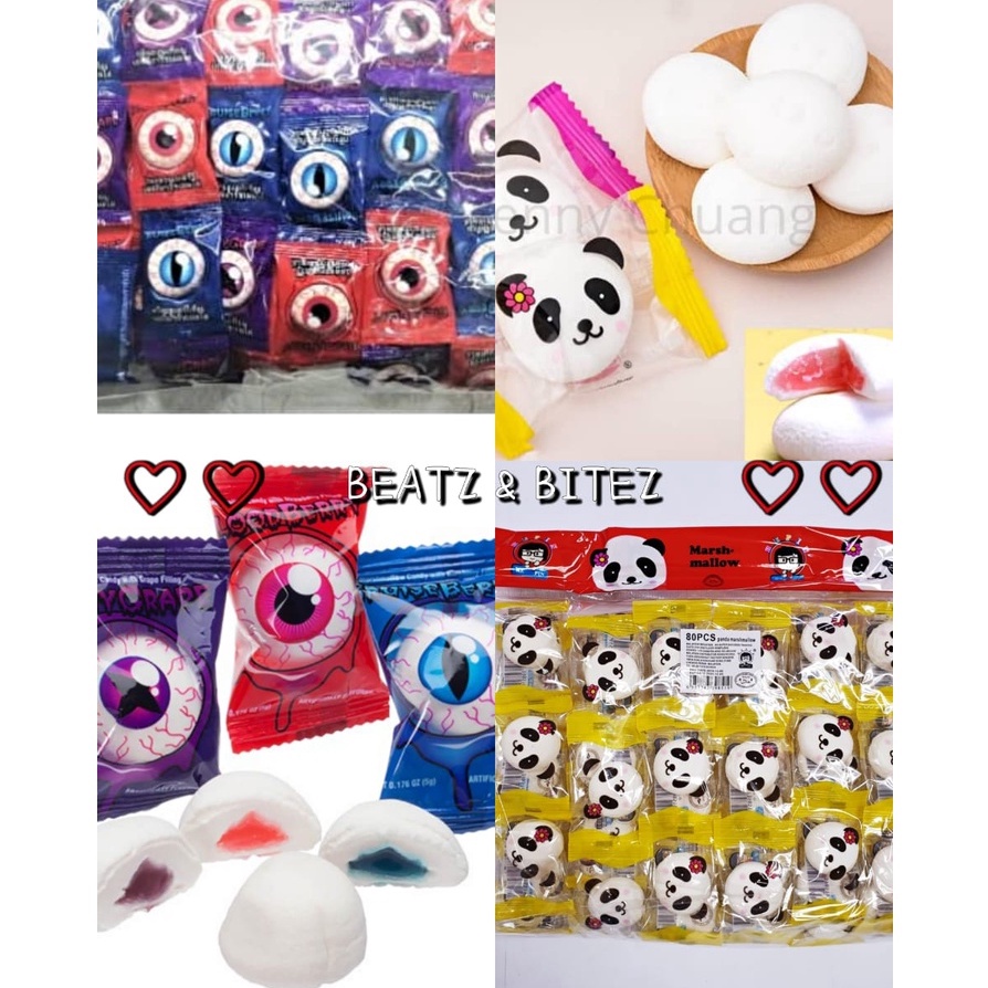 HALAL Eyeball & Panda Marshmallow 78pcs 240g / 280g Cute Soft