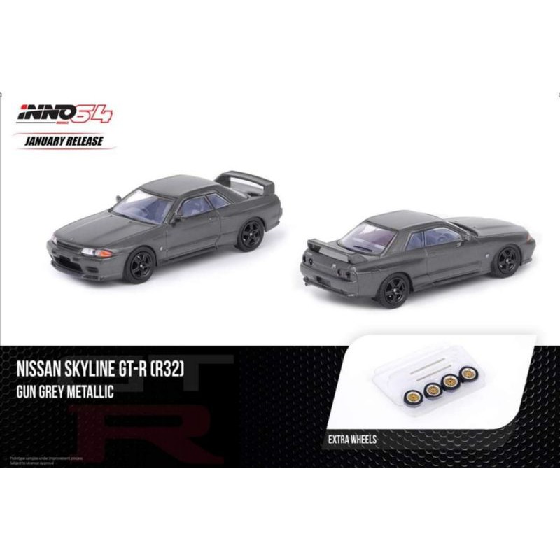 Buy Inno Models Inno64 1 64 Nissan Skyline Gt R R32 Gunmetallic Grey Seetracker Malaysia
