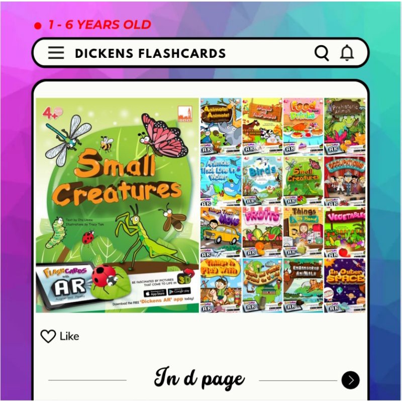 Flashcards For Kids Dicken Ar Flashcards Shopee Malaysia