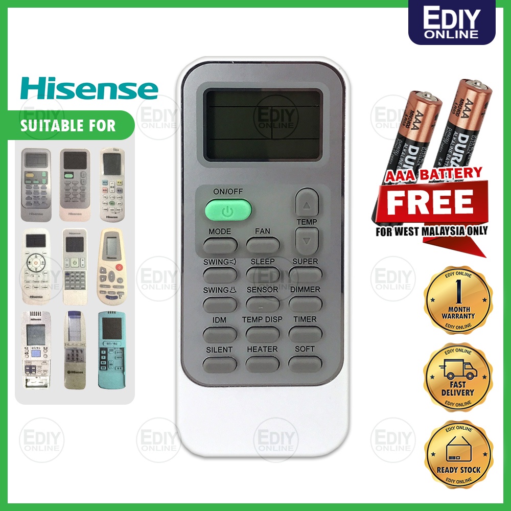 A/C Remote Control For Kelon/Hisense DG11J102 Air, 53 OFF