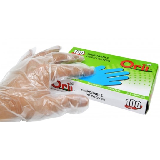 transparent plastic gloves