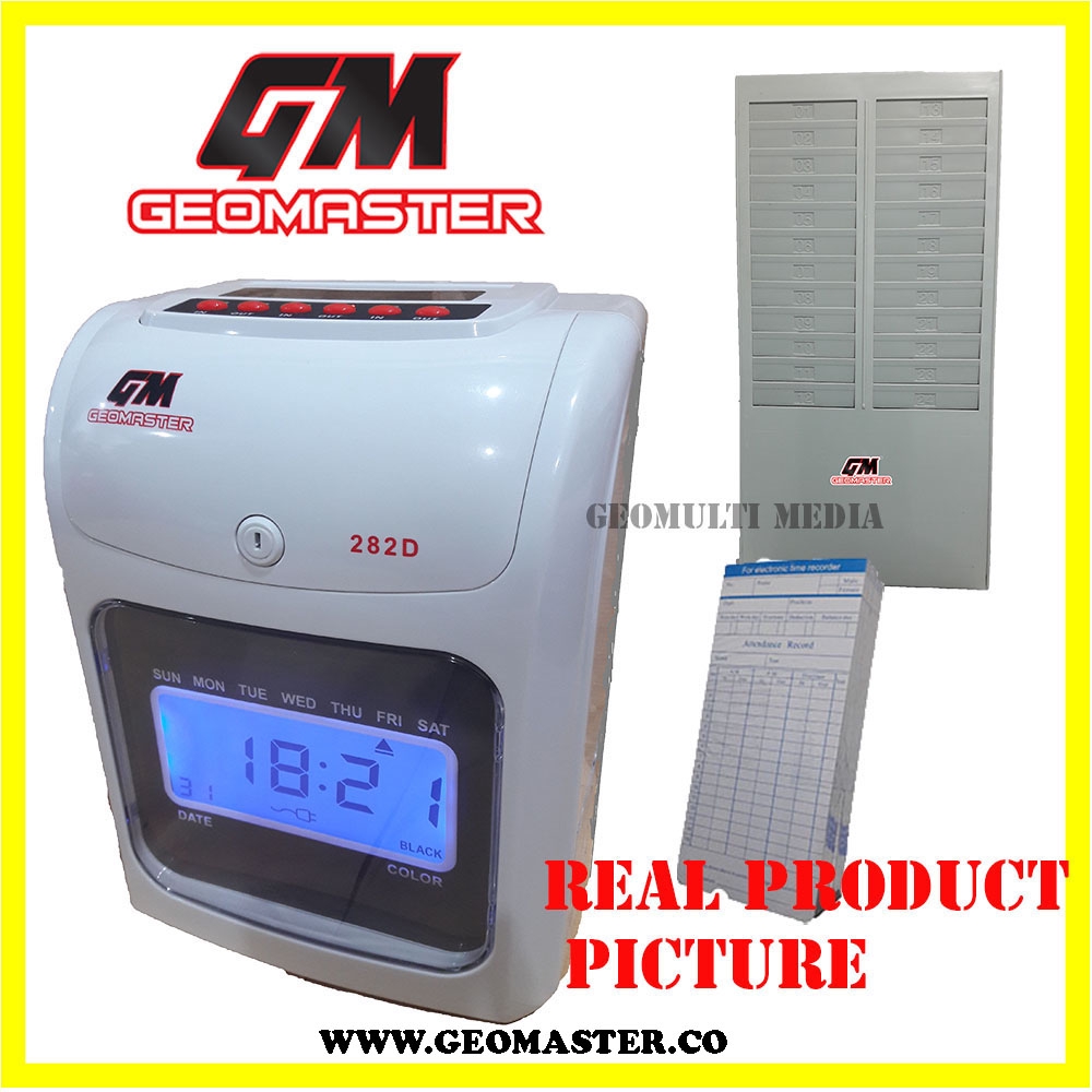 GEOMASTER 282D TIME RECORDER PUNCH CARD MACHINE (HEAVY USE) Shopee