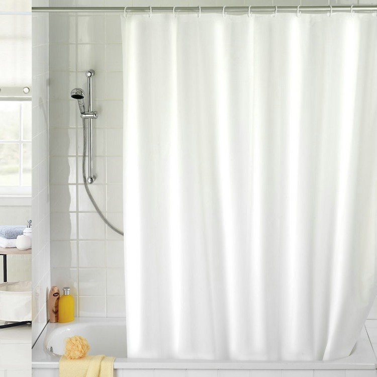 Waterproof Mold Mildew Resistant Duty Shower Curtain With 12 Hooks