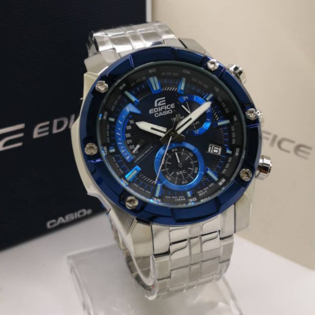 casio edifice black and blue