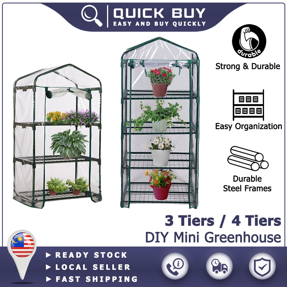DIY Mini Greenhouse Transparent Plastic PVC Greenhouse Green House with