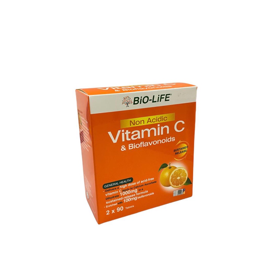 Biolife Non Acidic Vitamin C & Bioflavonoids 2x90s Shopee Malaysia