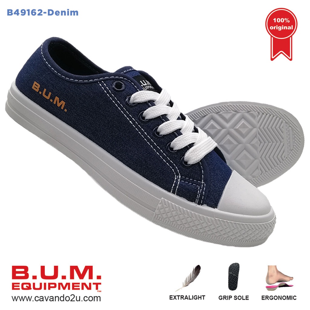 A-BUM Unisex Canvas Shoes B49160/B49161/B49162 (Red / Fuchsia / Denim) Casual Sneakers / Women Men Shoe / Kasut Sukan