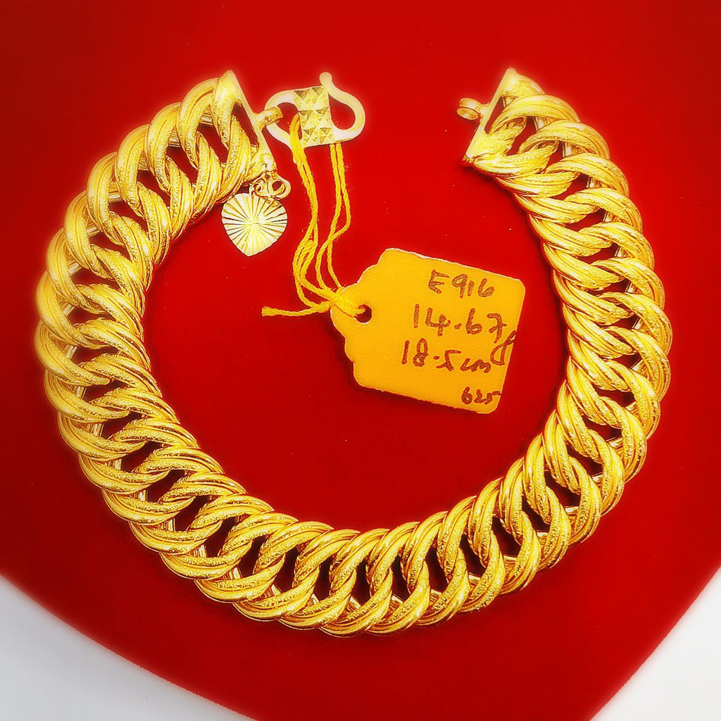 Rantai Tangan Coco Lipan Hollow Emas Tulen 916 Gold