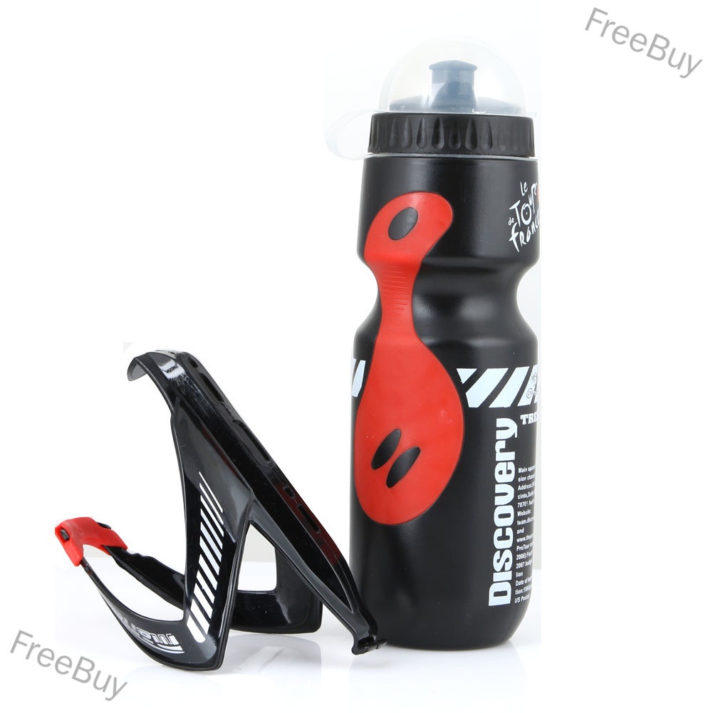Large Capacity Bicycle Water Bottles Carbon Fiber Texture Vshaped