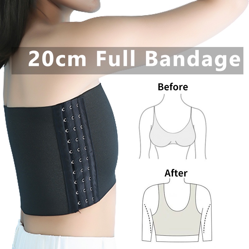 28-53 Inches Bust Size 20cm /8 Inch Full Bandage Tube Chest Binder baju melayu budak Garter 全绷带20cm束胸抹胸 超平 3 Rows Buckle Supporter Super Flat
