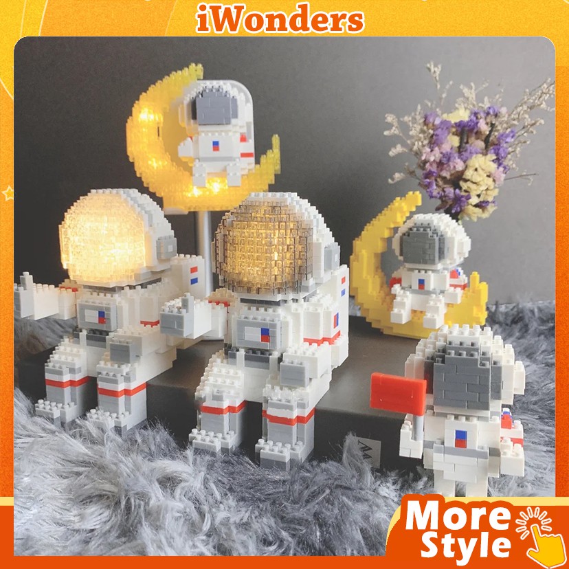 Nano Block Cute Astronaut NASA Creative Gifts Diamond Micro Bricks DIY