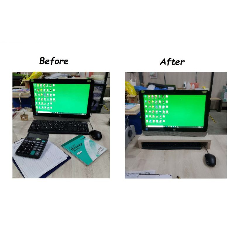 DIY Computer monitor screen increase shelf 1 layer home book shelf table office furniture ready stock home furniture