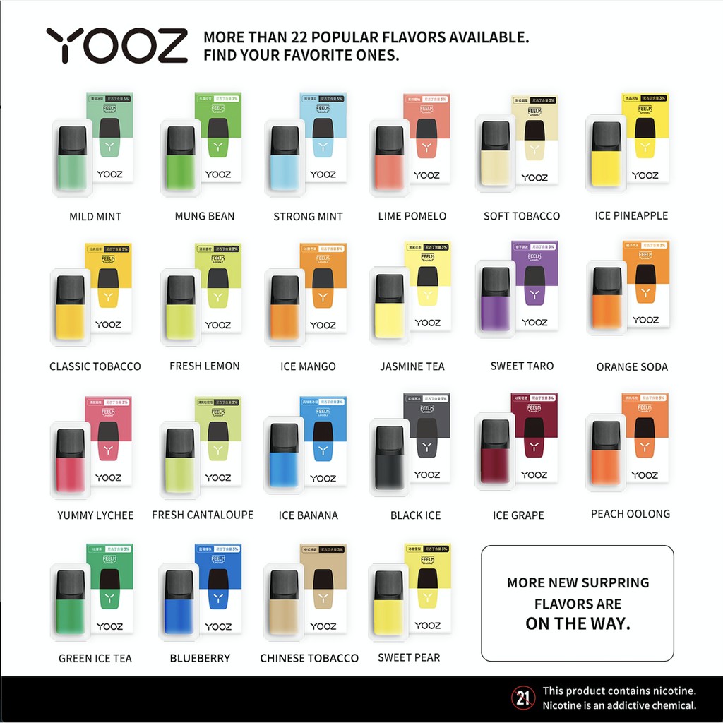 Yooz Pod Refill Flavor 柚子pod Yooz 烟弹