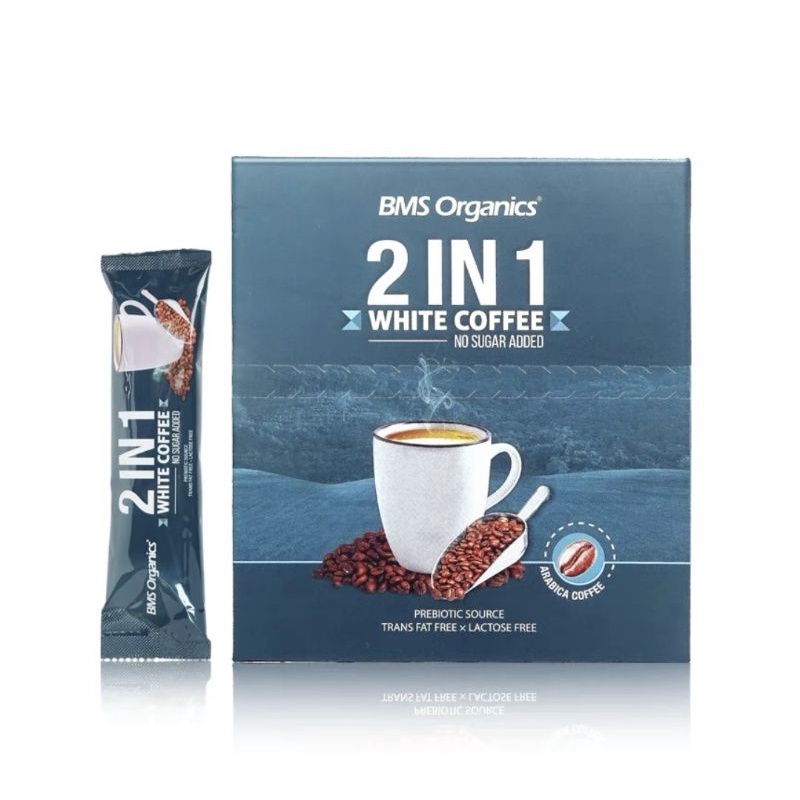 BMS Organics 2 in 1 White Coffee 10 sachets (Sugar Free) Shopee Malaysia