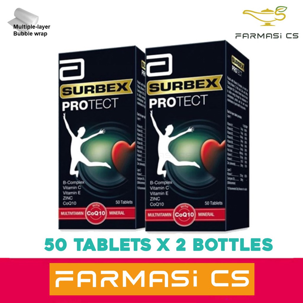 Abbott Surbex Protect 50 tablets x 2 bottles (TWIN) EXP06/2023