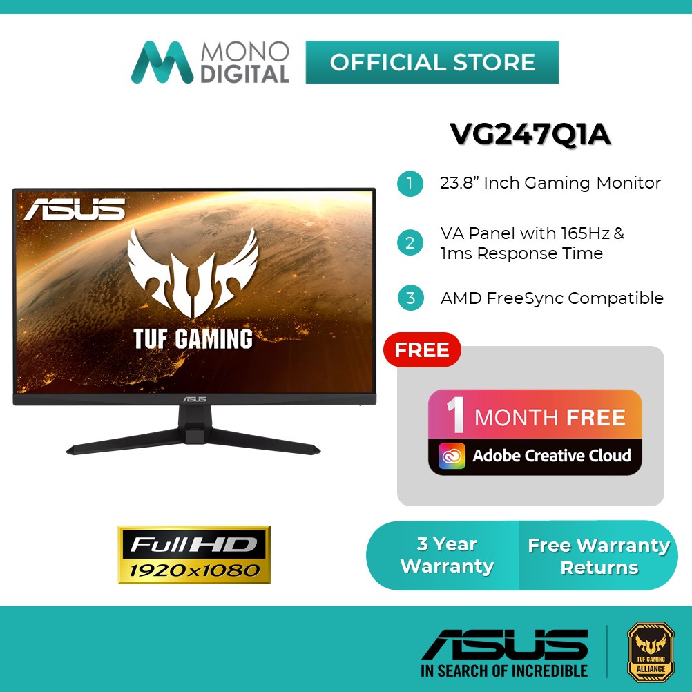 ASUS TUF Gaming VG247Q1A 23.8" Inch Gaming Monitor Full HD (23.8