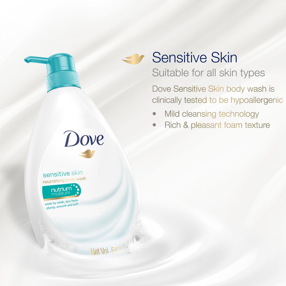 dove shower foam sensitive skin