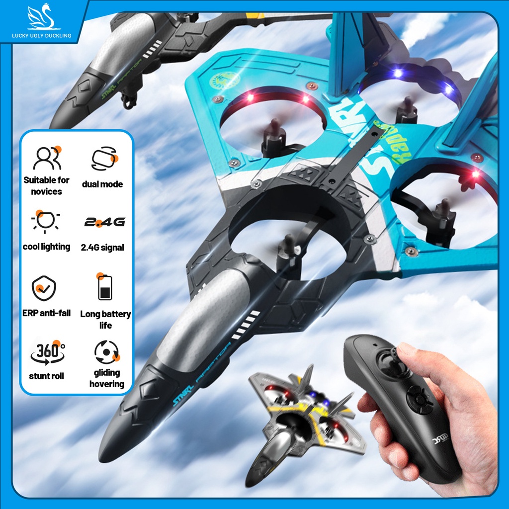 【READY STOCK】RC Airplane toy kapal terbang 2.4G fighter Remote Control Airplane Model aircraft glider Toys Gift drone