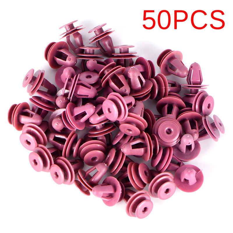 50pcs Back Door Panel Glass Moulding Nylon Clips With Sealer For