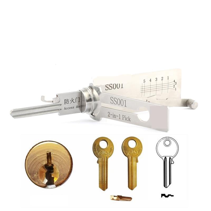 Original lishi SS001 2 in 1 Lock Pick for Open Locksmith Door House Key Opener