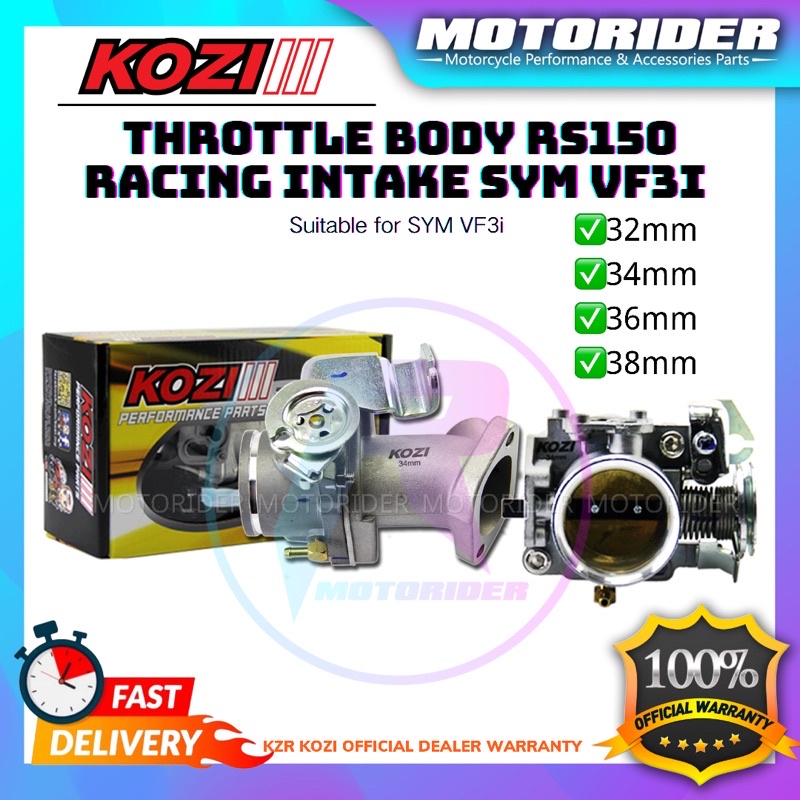 SYM VF3i Throttle Body (RS150) + Racing Intake PNP SYM VF3i 32mm 34mm