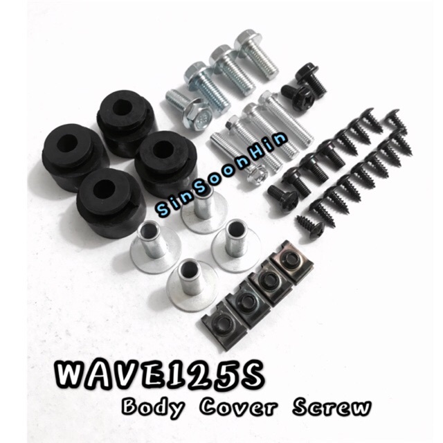 30pc Motorcycle Screw Nut Bolt Cap Cover Decoration Centro