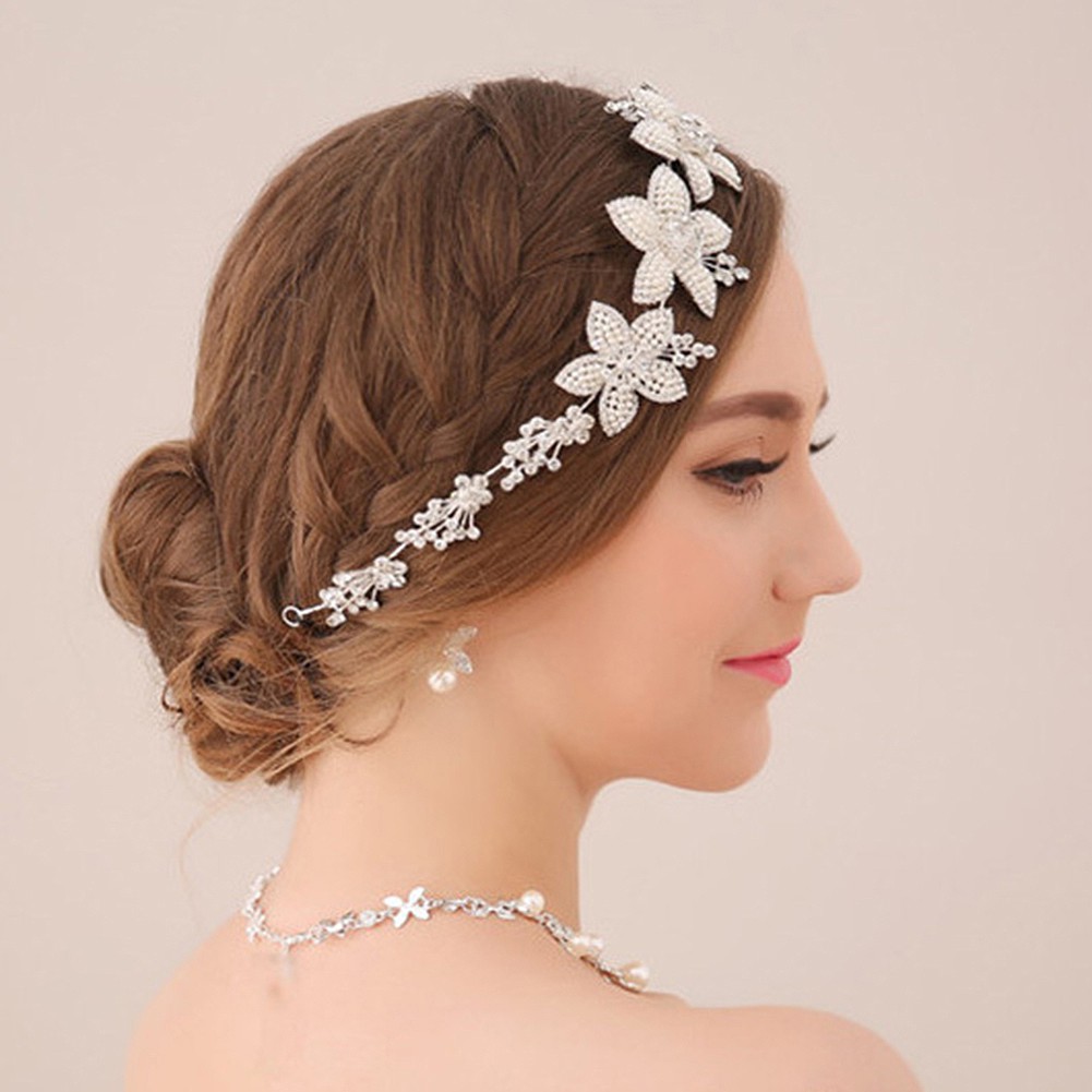 bridal floral headband