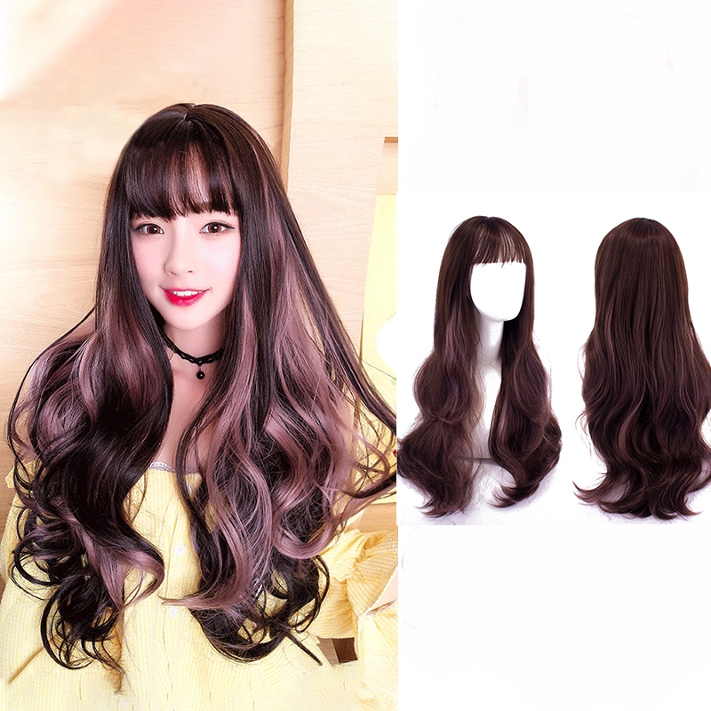 Rambut Palsu Untuk Wanita Rambut Palsu Rambut Panjang Wanita Serat Kimia Rambut Palsu Rambut Kepala Bangs Memilih Warna Cos Rambut Palsu Set Gelombang Besar Shopee Malaysia