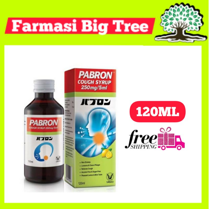 Pabron Cough Syrup 250mg/5mL 120mL  Ubat batuk berkahak (dewasa