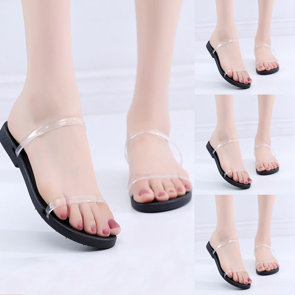 transparent shoes flat