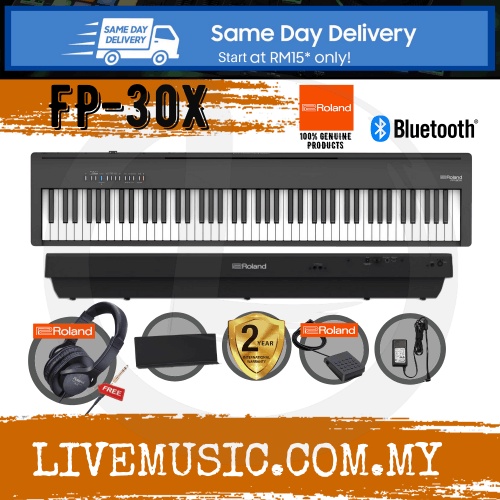 Same Day Delivery Roland Fp 30x Key Digital Piano W Rh5 Headphone And Adapter Fp30x Rh 5 Fp 30 Fp30