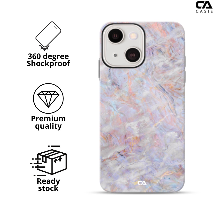 iPhone X till 15 Series | CASIE TITAN Phone Case | Shockproof Case | 6 Month Exchange Warranty | Marble Pattern