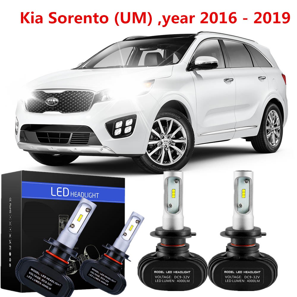 Kia Sorento Um Year 16 19 Head Lamp H7 Led Light Car Headlight Auto Head Light Lamp 6000k White Light Shopee Malaysia