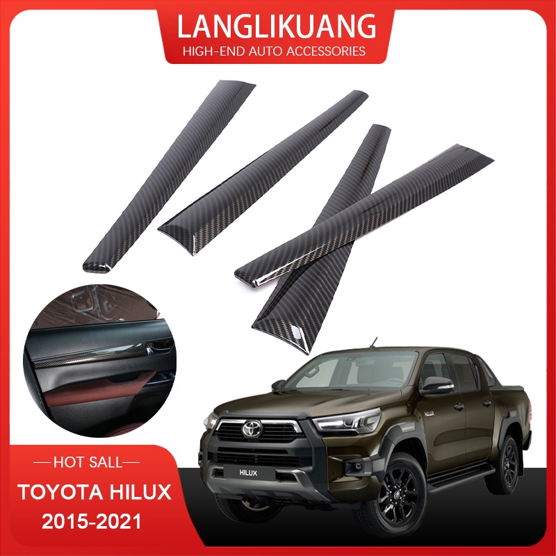 Buy Car Cover Carbon Fiber Style Car Inner Door Panel Trim Strips For Toyota Hilux 2015 2021 Auto Styling Decoration Sticker Accessories Seetracker Malaysia