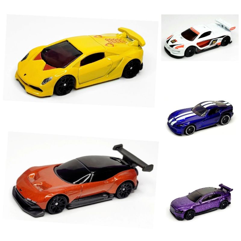 Hot Wheels 5 pack motor show Renault sports rs srt viper Aston Martin Jaguar Lamborghini