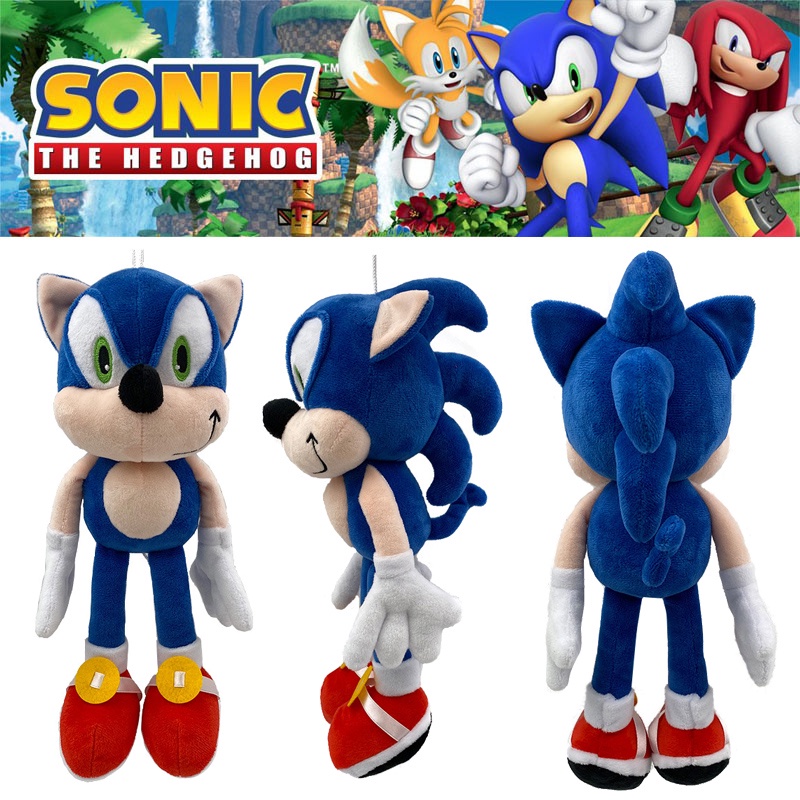 30CM Sonic Hedgehogs Toy Soft Plush Figure Toys Cartoon Character Cuddle Pillow for Kid Children