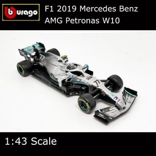 44 No 1:43 2019 F1 Mercedes AMG Petronas W10 Model Car No 77 Boxed 