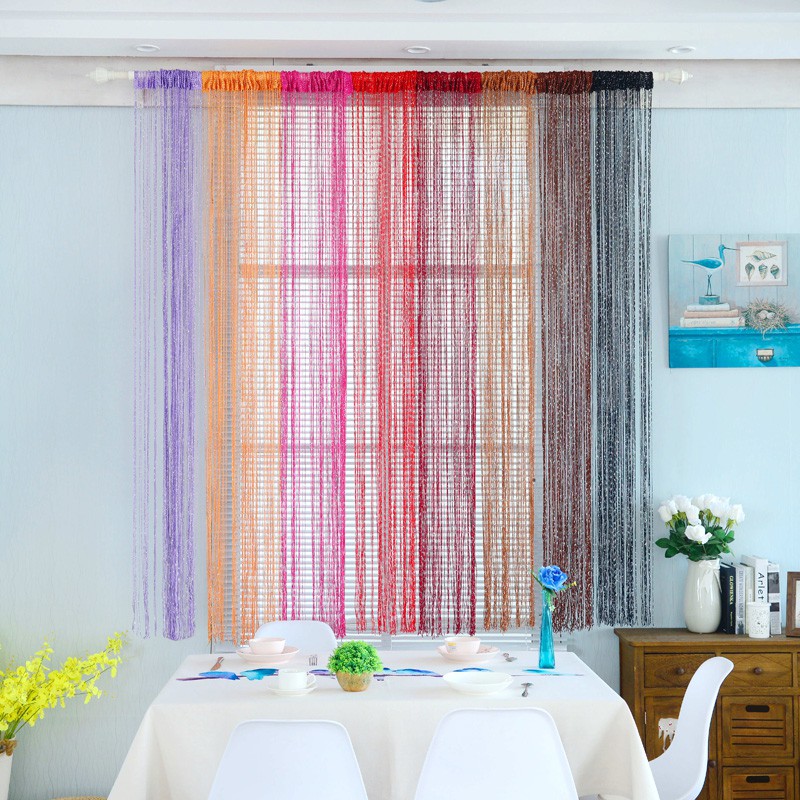 Window Glitter String Curtain Panel Fly Screen Room Divider Fringe