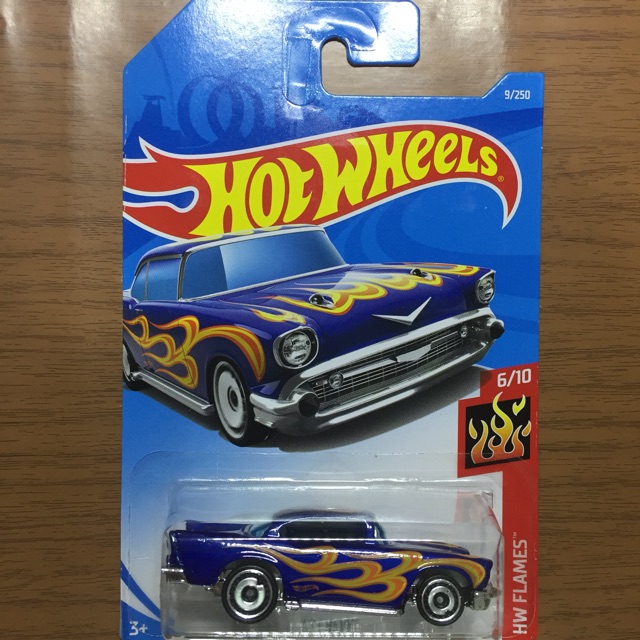 hot wheels 57 chevy hw flames
