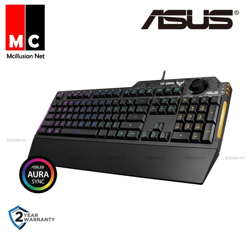 【Ready Stock】Asus RA04 TUF Gaming K1 RGB Keyboard with dedicated volume knob Shopee Malaysia